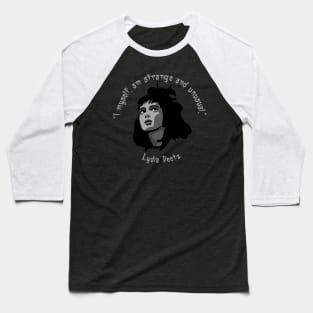 Lydia Deetz - Strange and Unusual Baseball T-Shirt